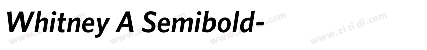 Whitney A Semibold字体转换